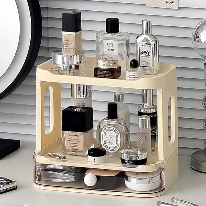 3-Tier Desk Organizers & Dispensers，Mail Holder for Office Desk Organization，Kitchen Spice Rack or Bathroom Countertop Organizer, Gift for Teachers, Classmates, and Friends (Beige)-FemmiqueWomen