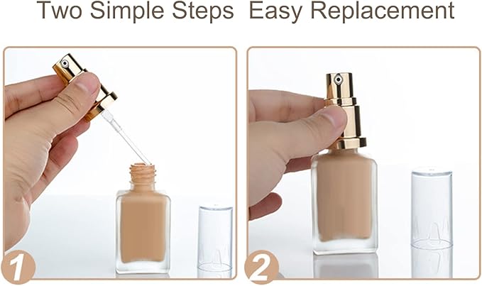 2Pack DW Foundation Pump for Estee Lauder Double Wear Pump 30ML Vacuum Pump Head Press Dedicated-FemmiqueWomen