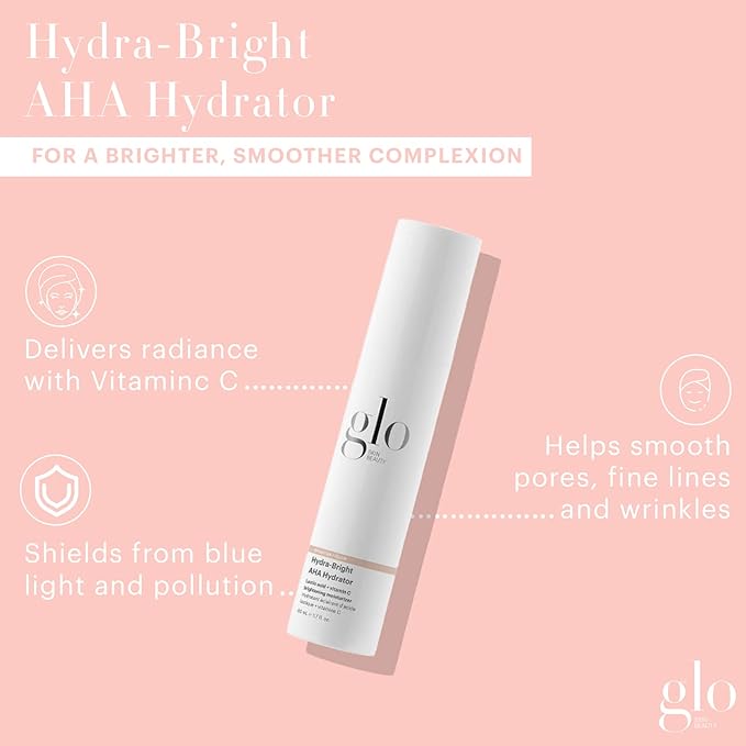Glo Skin Beauty Hydra-Bright AHA Hydrator | Lightweight, Illuminating Treatment Moisturizer Targets A Brighter, Smoother Complexion (1.7 Fl Oz)-FemmiqueWomen