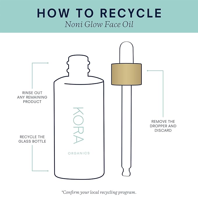 KORA Organics Noni Glow Hydrating Face Oil with Rosehip, Gua Sha Oil, Certified Organic, Cruelty Free, 0.34 fl oz - Face Care Beauty Products for Women-FemmiqueWomen