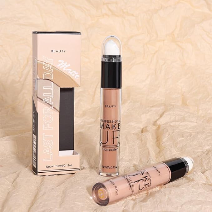 2 Pack Liquid Foundation Cream for Face Makeup,Durable Full Coverage Matte Concealer Make Up,Oil Control & Waterproof Base Primer -0.35+0.35 Fl.Oz (03+04#)-FemmiqueWomen