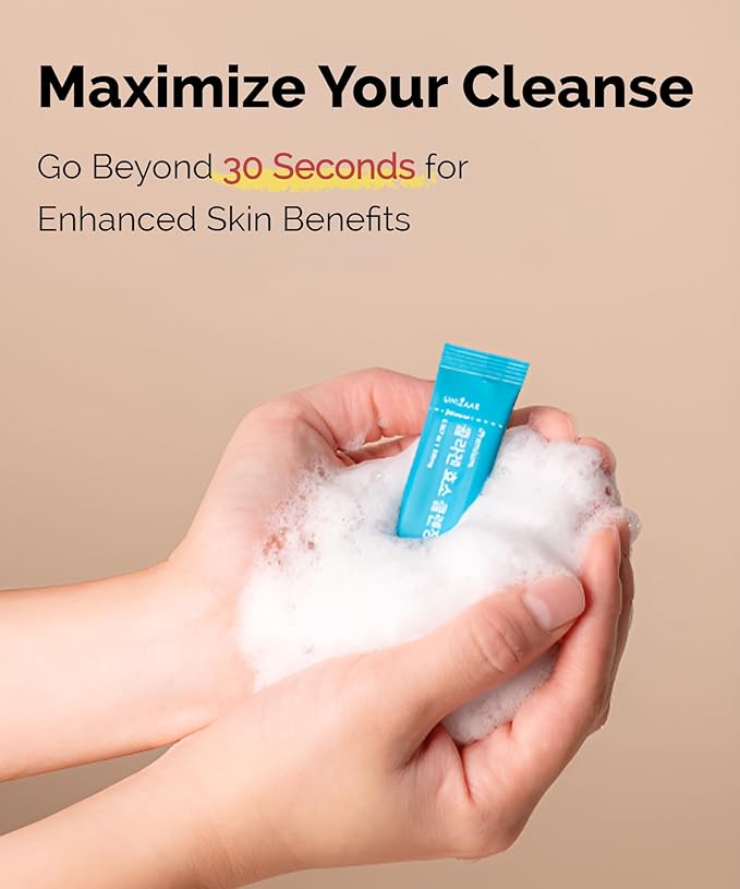 UNIZAAR Fill Collagen Enzyme Powder Face Wash Set of 2 – (0.007 oz * 60EA) Luxurious French Collagen & Urea Infused Korean Cleanser, Travel Face Wash, Travel Size Face Wash for Women, Korean Skin Care-FemmiqueWomen