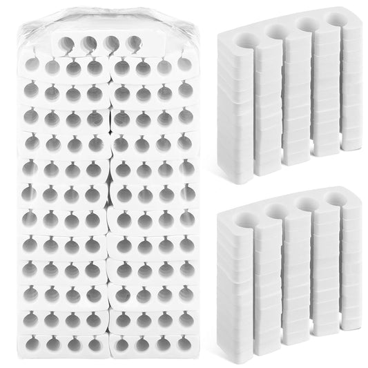 300 Pcs Toe Separators for Nail Polish Bulk Toe Separator Pedicure Correct Foot for Men Women Nail Polish Comfy Soft Pedicure Supplies(White)-FemmiqueWomen