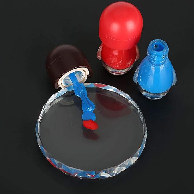 2PCS Nail Art Painting Color Toning Glass Board, Mixed Color Palette Makeup Display Board,Nail Polish False Eyelash Glue Hold Makeup Pallet Nail Art Display Cosmetic Mixing Tools-FemmiqueWomen