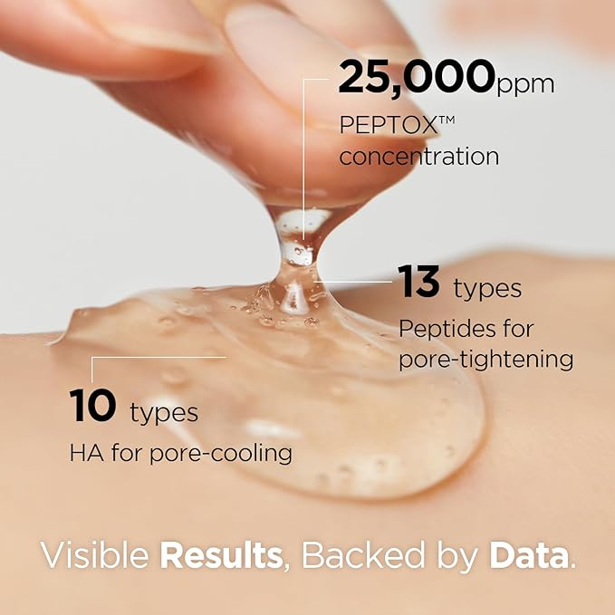 Dr.ninteen V.Peptox Jelly Tonerㅣ13 Peptides 25,000ppm + 10 Hyaluronic Acid(HA) + ExosomeㅣEssence Toner for Pore Tightening & CoolingㅣK-Skincare (5.07 fl.oz.)-FemmiqueWomen