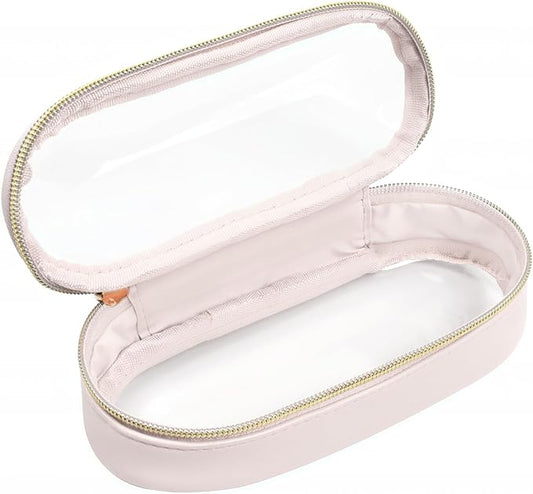 Clear Makeup Bag Small, TSA Approved Portable Toiletry Bag with Zipper Cosmetic Travel Bag Makeup Organizer Case Mini Makeup Pouch for Purse Car Organizer Bag for Women Men-FemmiqueWomen