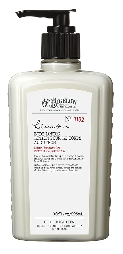C.O. Bigelow Lemon Body Lotion, Moisturizing Body Lotion for Dry Skin with Shea Butter & Lemon Extract, 10 Fl Oz-FemmiqueWomen
