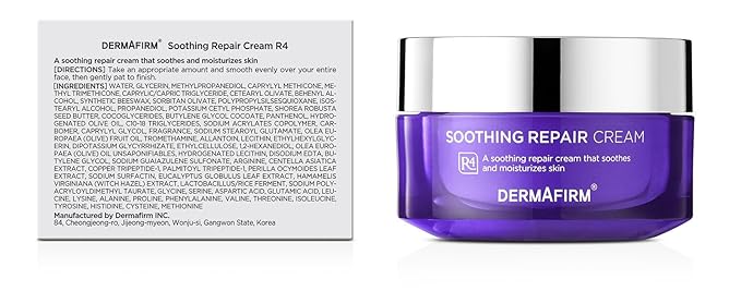 Dermafirm Soothing Repair Hydrating Face Cream R4 | Daily Face Moisturizer Facial Lotion with Eucalyptus, Peptide and Collagen | Gentle for All Skin Types No Animal Trials No Paraben 1.69 fl oz-FemmiqueWomen