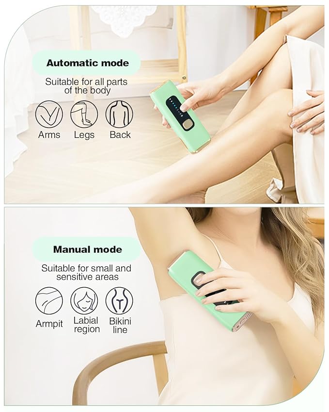 IPL Laser Hair Removal Device for Women Men at Home, Upgraded to 999,900 Flashes Permanent for Facial Legs Arms Bikini Line Whole Body Treatment-FemmiqueWomen