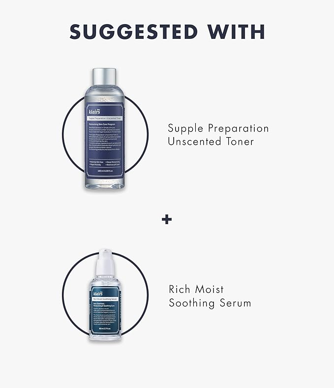 DearKlairs] Supple Preparation All-over lotion, Daily face and body moisturizer, for sensitive skin, Essential oil Free, Artificial fragrance free,250ml, 8.45oz-FemmiqueWomen