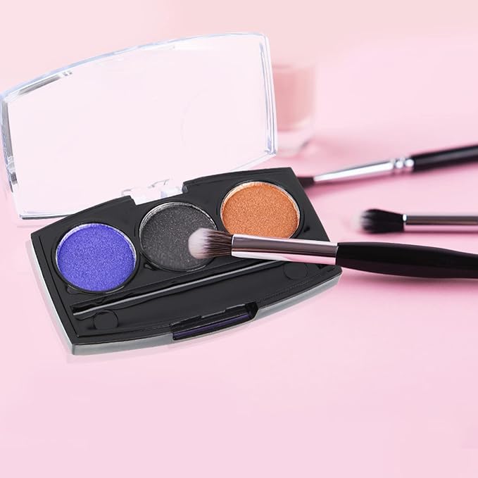 10Pcs Empty Magnetic Eyeshadow Palette Empty Eyeshadow Pans Containers Eyeshadow Palettes 3 Grids Makeup Pans Cosmetic Pans Eyeshadow Makeup Containers for Women Girls-FemmiqueWomen