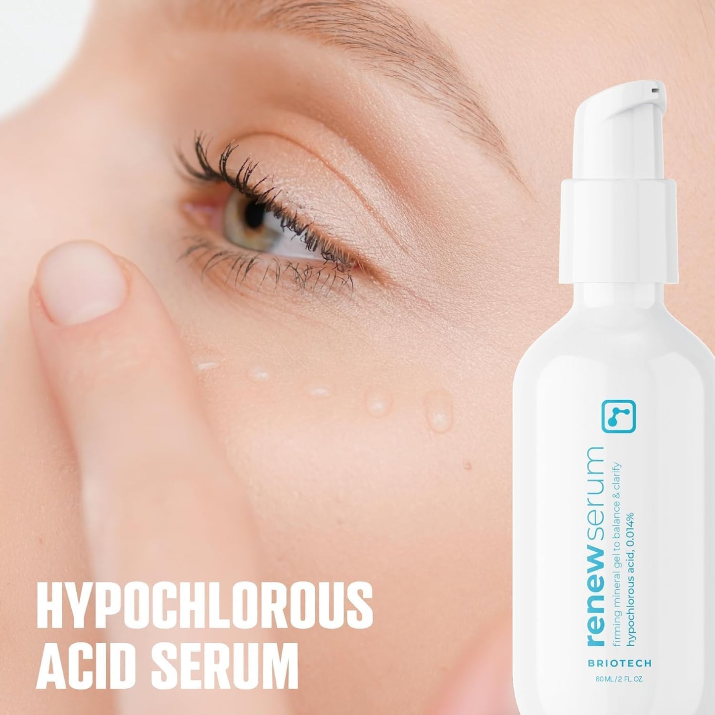 BRIOTECH Renew Toner, Hypochlorous Acid Spray, Minimize Appearance of Blemishes, Soothing Facial Mist for Sensitive Skin, Calm Redness & Bumps, Vegan, 2 fl oz Travel Size-FemmiqueWomen