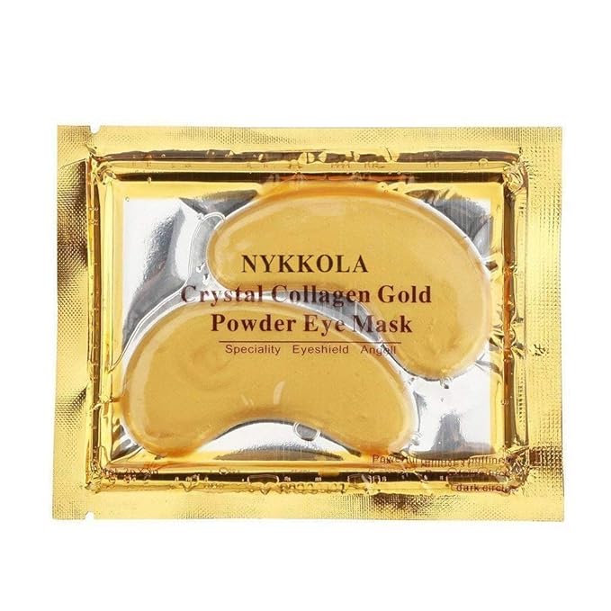 20 Pairs Gold Eye Mask Powder Crystal Gel Collagen Eye Pads For Anti-Aging & Moisturizing Reducing Dark Circles, Puffiness, Wrinkles-FemmiqueWomen