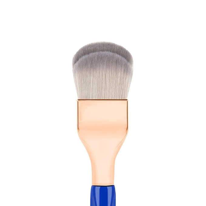 Bdellium Tools Professional Makeup Brush - Golden Triangle 952 Small Rounded Double Dome Blender - With All Vegan and Soft Synthetic Fibers, For Application & Blending (Blue, 1pc)-FemmiqueWomen