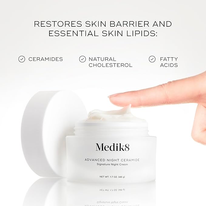 Medik8 Advanced Night Ceramide - Signature Anti Aging Night Cream for Face - Face Moisturizer with Skin Tightening Ceramides and Antioxidants - 1.7 oz-FemmiqueWomen