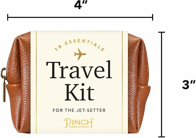 Pinch Provisions Travel Kit, includes 18 Must-Have Emergency Essential Items for Travelling, Ideal Road Trip or Airport Gift for Friends, Family & Peers, Portable Pouch-FemmiqueWomen