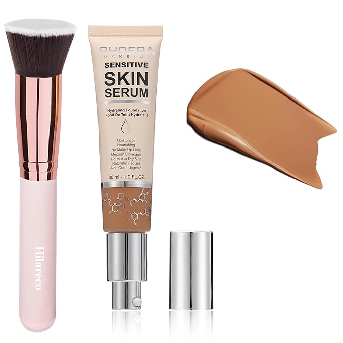 2024 New PHOERA Foundation Makeup for Mature Skin, Wrinkles Matte Natural Finish for a Flawless Complexion (N05 Tan)-FemmiqueWomen