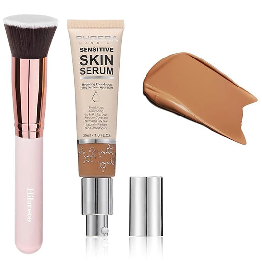 2024 New PHOERA Foundation Makeup for Mature Skin, Wrinkles Matte Natural Finish for a Flawless Complexion (N05 Tan)-FemmiqueWomen