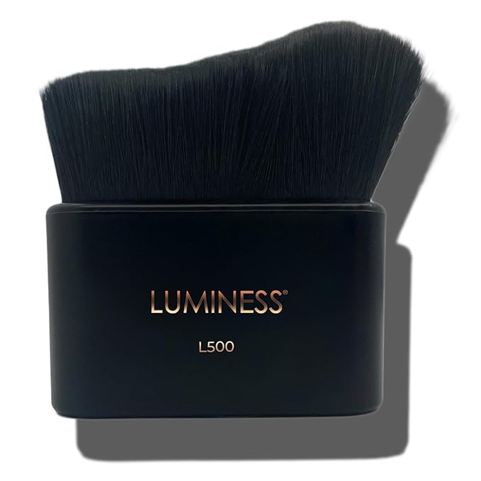 LUMINESS Professional-Grade L500 Buffing Makeup Brush - Angled Make Up Air Brush for Airbrush Spray Foundation - Face Brush for Seamless Buffing & Blending Application, Natural-Looking Finish-FemmiqueWomen
