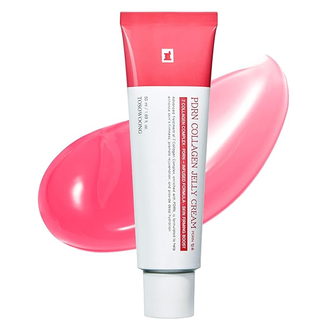 PDRN Collagen Jelly Cream, 5,000ppm Salmon DNA PDRN, Niacinamide, Hydrolyzed Collagen, Glow, Hydrating, Firming, Uneven Skin Tone, No artificial color, Korean Skin Care, 50ml, 1.69 fl.oz.-FemmiqueWomen