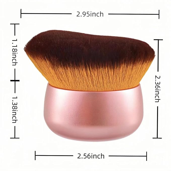 Blend & Blur 75mm Body Kabuki Brush - For Self Tanner, Body Bronzer & Foundation | Face/Back Multitool | Wet/Dry Use (Rose Gold)-FemmiqueWomen