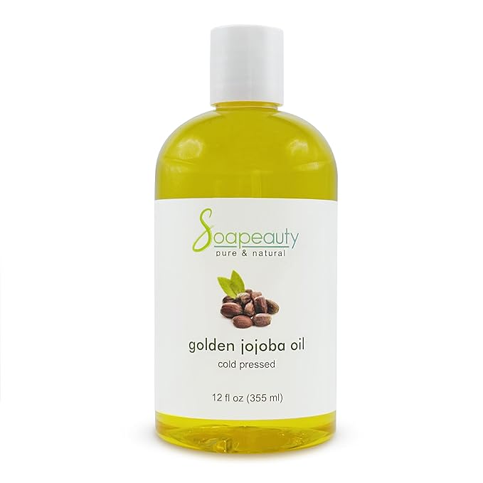 Soapeauty Golden Jojoba Oil | 100% Pure & Natural | Unrefined, Cold Pressed, Hexane Free | Moisturizing Oil for Skin, Face, Hair & Nails | 12 fl oz-FemmiqueWomen