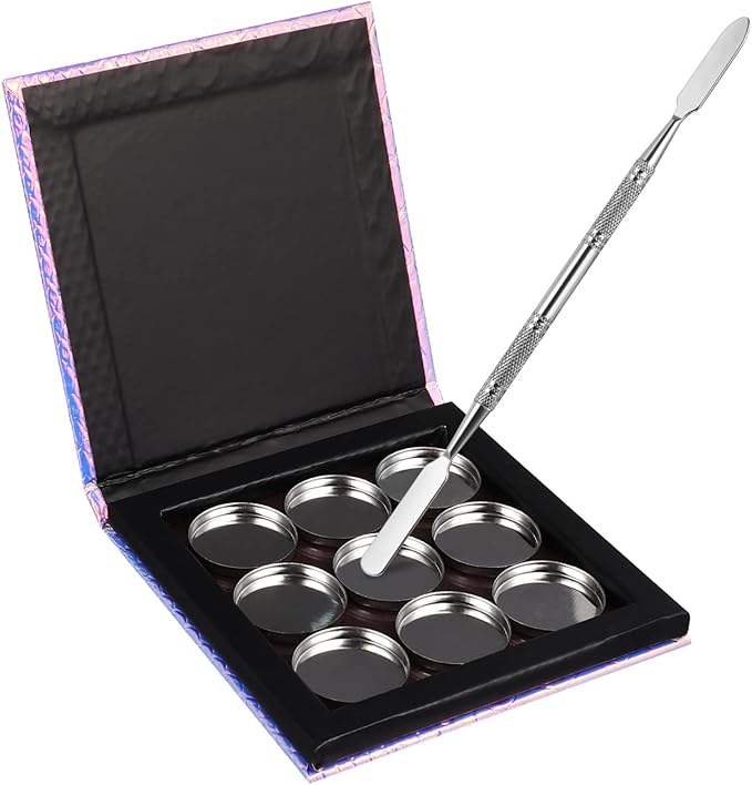 1 Set Empty Makeup Tray Magnetic Makeup Pan Magnetic Palette Empty Cosmetics Palette Empty Eyeshadow Holder Make up Palette Paper Eye Shadow Travel Blush Powder-FemmiqueWomen