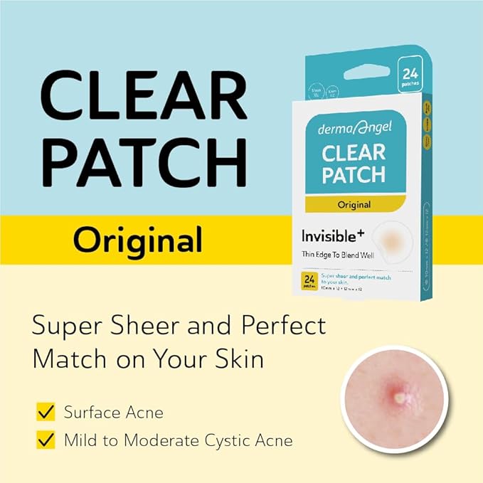 Invisible Pimple Patches for Cystic Acne - Ultra Thin Hydrocolloid Acne Patches & Zit Stickers, Cystic Acne Patch for Surface Blemishes - 48 Count - 2 Sizes Invisible Plus (Clear Patch)-FemmiqueWomen