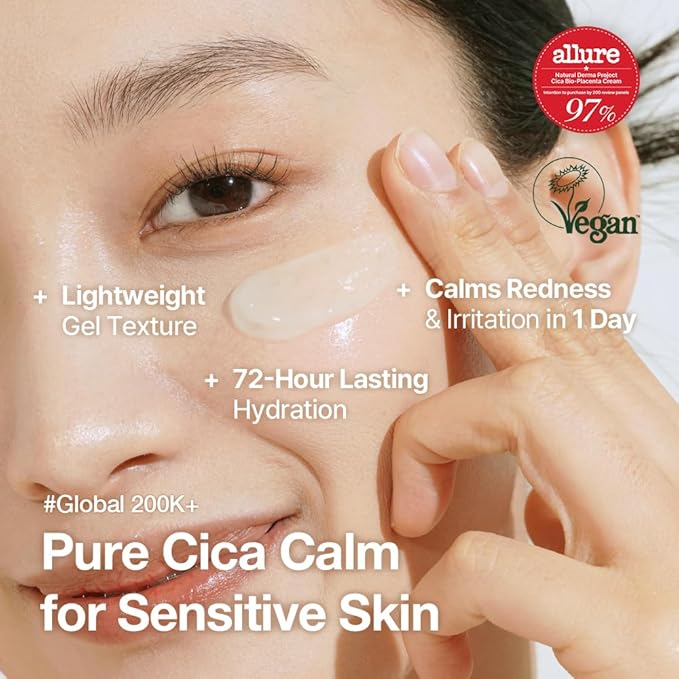 NDP Cica Cream - Gel Face Moisturizer for Sunburn Relief, lightweight Korean Moisturizer for Sensitive Skin, Centella Asiatica, Hydrating, Calming, Soothing (1.7 Fl oz / 50ml)-FemmiqueWomen
