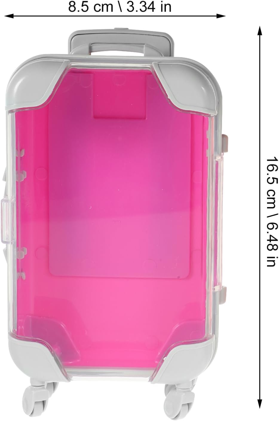 4pcs Simulation Suitcase Makeup Box, Portable False Eyelashes Storage Box, Travel Makeup Carrying Case, Pink & Rose Red, 6.49 x 3.34 x 1.96 Inch-FemmiqueWomen