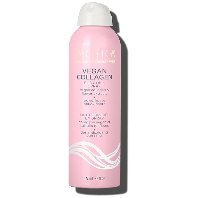 Pacifica Spray Lotion for Body - Vegan Collagen Body Milk Spray – Hydrating Moisturizer Mist Fast-Absorbing Instantly Hydrates & Softens Skin Jasmine & Vanilla Natural Scent Clean Beauty Non-Aerosol-FemmiqueWomen