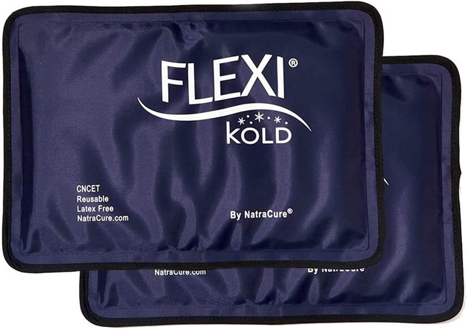 2 FlexiKold Gel Ice Packs - Ice Packs for Injuries Reusable, Back Pain Relief, Knee Ice Pack Wrap, After Surgery, Ice Pack for Knee - 6303-COLD-2PK by NatraCure - Medium – 2PK-FemmiqueWomen