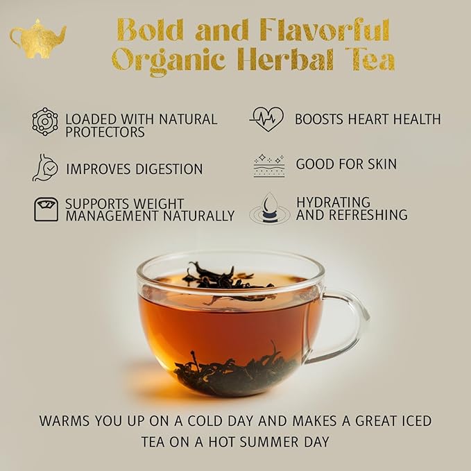 Apple Cranberry Harvest Tea, Organic Loose Leaf Herbal Tea – Real Fruit, Summer Juice, Caffeine-Free, Refreshing Sweet Iced Drink – 4 oz Resealable Bag (Makes 50 Cups)-FemmiqueWomen