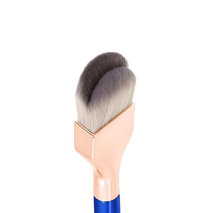 Bdellium Tools Professional Makeup Brush - Golden Triangle 952 Small Rounded Double Dome Blender - With All Vegan and Soft Synthetic Fibers, For Application & Blending (Blue, 1pc)-FemmiqueWomen