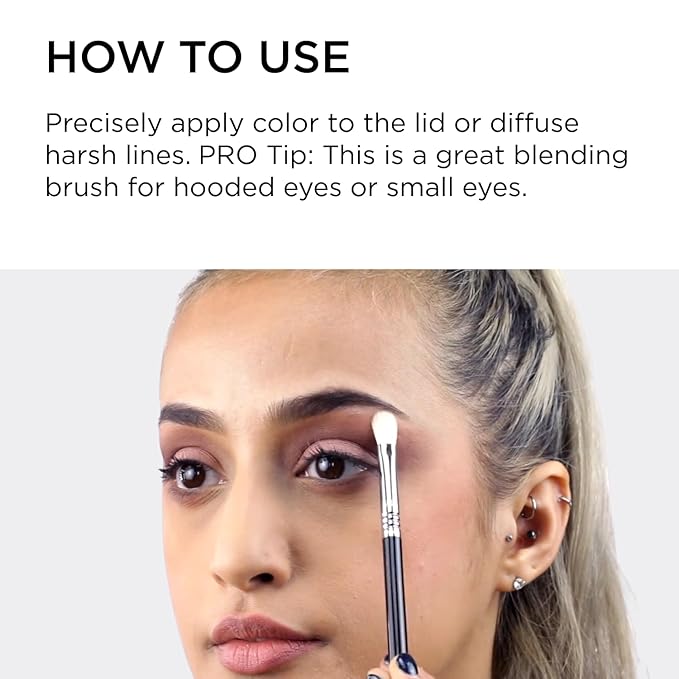 Sigma Beauty Professional E27 Detail Eyeshadow Blending Brush – Eyeshadow Application and Blending Brush - Apply Pigment and Blend Harsh Lines for a Well Blended Effect (1 Brush)-FemmiqueWomen