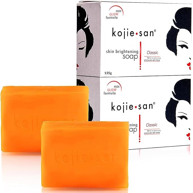 Kojie San Face & Body Skin Brightening Shower 9pc Set - the Original Kojic Acid Soap that Helps Reduce Dark Spots 6 x 135g Bars, Soap Dish and Facial Cleansing Brush…-FemmiqueWomen