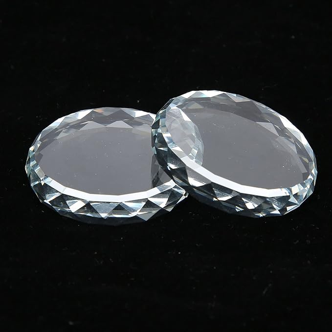 2Pcs Nail Art Palettes, Manicures DIY Color Mixing Toning Glass False Eyelash Glue Hold Tools Beauty Makeup Glass Pallet-FemmiqueWomen