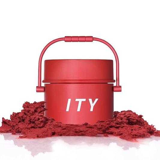ITY Velvet Matte Finish Lip Stain-Mousse Textured Pudding Pot Lip Clay, Red Shade, Dual-Use as Lipstick and Blush, Conceals Lip Lines, Rich Pigment, 0.21 oz (6g) in Red Velvet-FemmiqueWomen