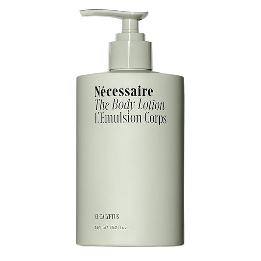 Nécessaire The Body Lotion with Pump. Eucalpytus. Multi-Peptide Firming Lotion to Moisturize, Firm, Strengthen. 2.5% Niacinamide, Vitamin C/E + Omega 6/9. 450ml / 15.2 fl oz-FemmiqueWomen