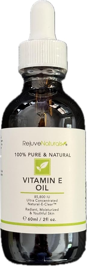 Vitamin E Oil - 100% Pure & Natural, 85,800 IU. Repair Dry, Damaged Skin from Surgery & Acne, Age Spots & Wrinkles. Boost Collagen for Moisturized, Youthful-looking Skin. d-alpha tocopherol, 2 Fl Oz-FemmiqueWomen