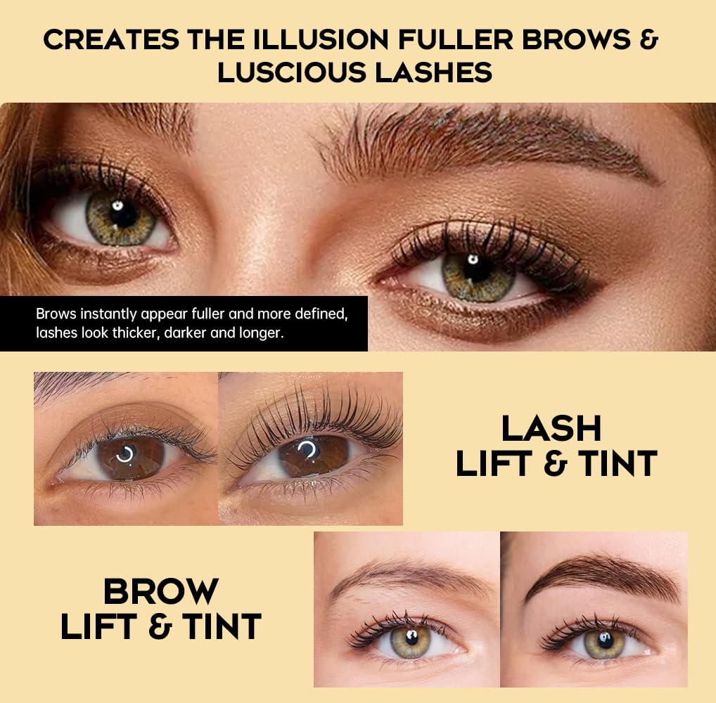 GOLLEE Lash Lift and Black Color Kit Brow Lamination Kit Black Eyelash & Eyebrow Set Eyelash Perm Kit With Detail Instruction and Complete Tools Easy For Beginner Achieve Salon-Quality at Home-FemmiqueWomen