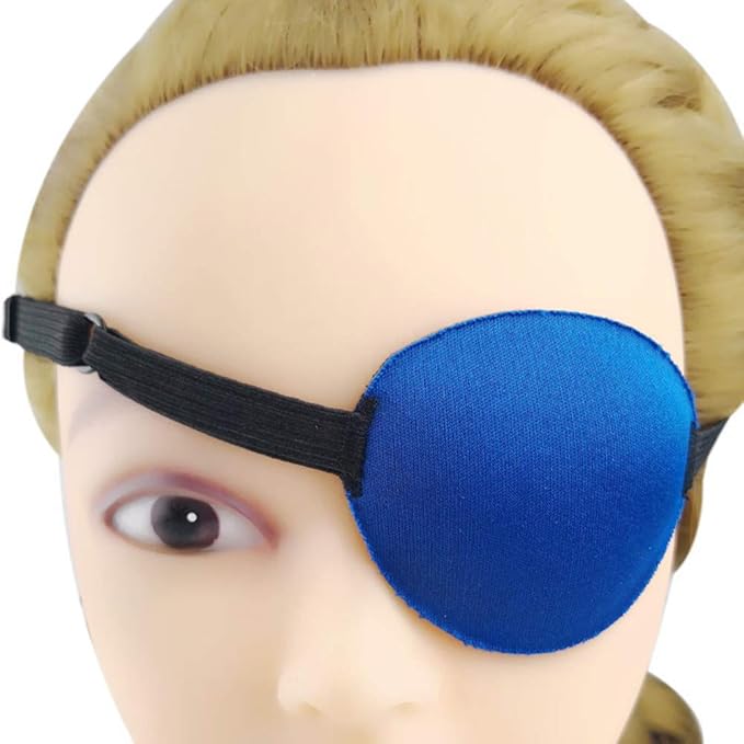 3 Pack Eye Patch Strabismus Adjustable Eye Patch Eye Mask Buckle Adults and Kids Blue-FemmiqueWomen