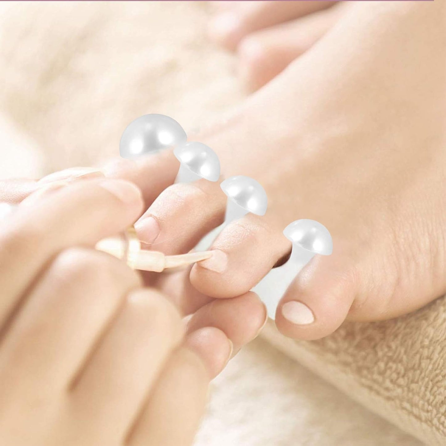 2 Set Toe Separator Fingers Separators Toe Spacers Foot Finger Separator Nail Art Separators-FemmiqueWomen