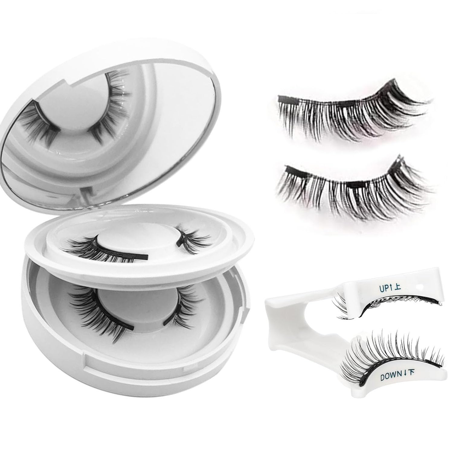 Ealra Craft Magnetic Eyelashes with Applicator,Lumentes Magnetic Eyelashes,3D Soft Flex,Reusable No Glue Needed Soft Lashes for Wmen with All-Day Wear(Natural#04+Simple#06)-FemmiqueWomen