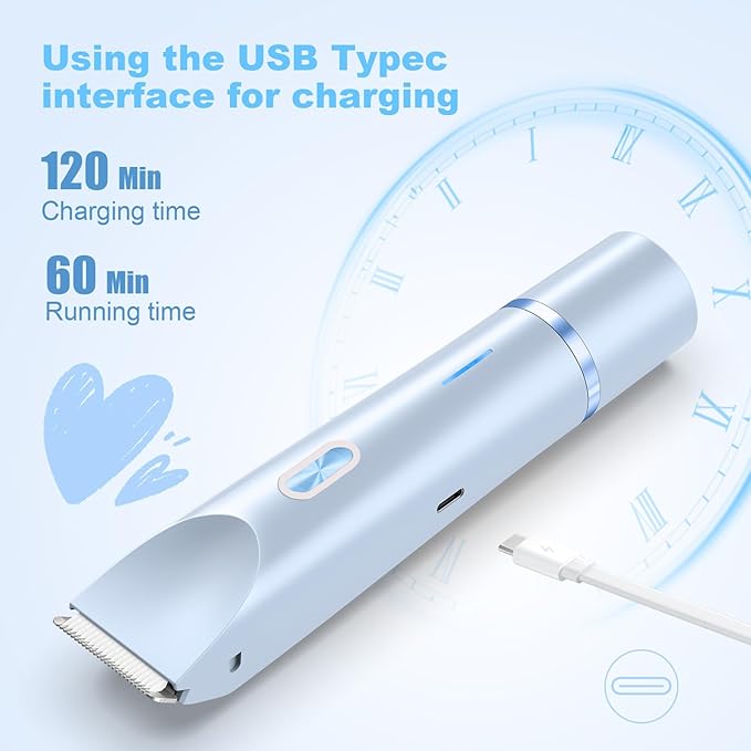 2025 New Bikini Trimmer for Women,Dermave Bikini Shaver,2-in-1 Electric Razors for Women(Blue)-FemmiqueWomen