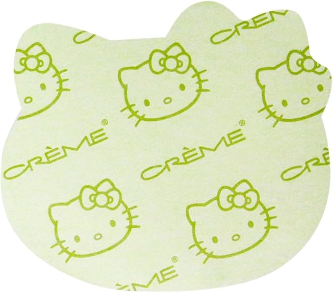 The Crème Shop x Hello Kitty Matcha Blotting Papers + Reusable Compact Mirror - Hello Kitty Collaboration for Oil Control and On-the-Go Touch-ups (Matcha Color Ribbon)-FemmiqueWomen
