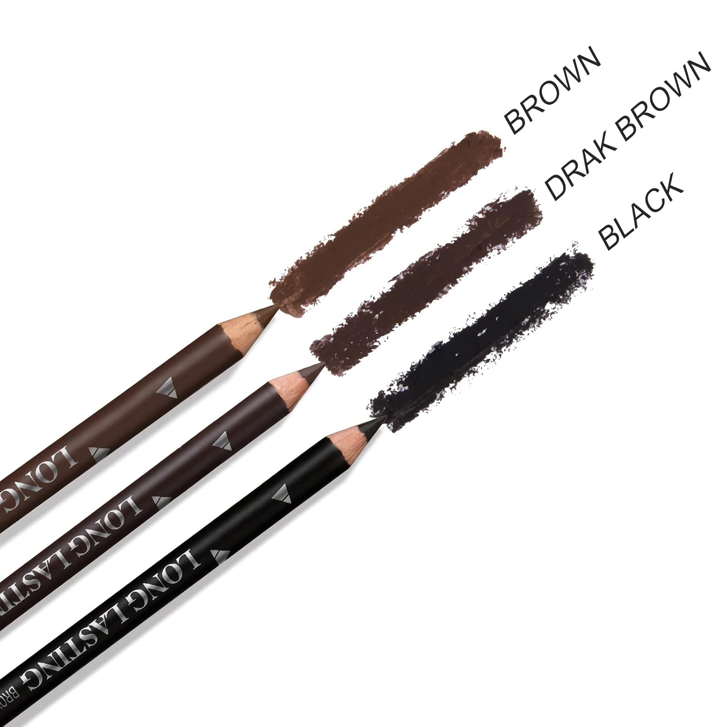 3Colors Eyebrow Pencil Eyeliner Set，Soft Textured Eyebrow Tint Pen，Easy to Color，Long Lasting，Waterproof Eye Brow Pencils for Fills in Sparse Areas and Gaps，Create a Natural Brow Makeup-FemmiqueWomen