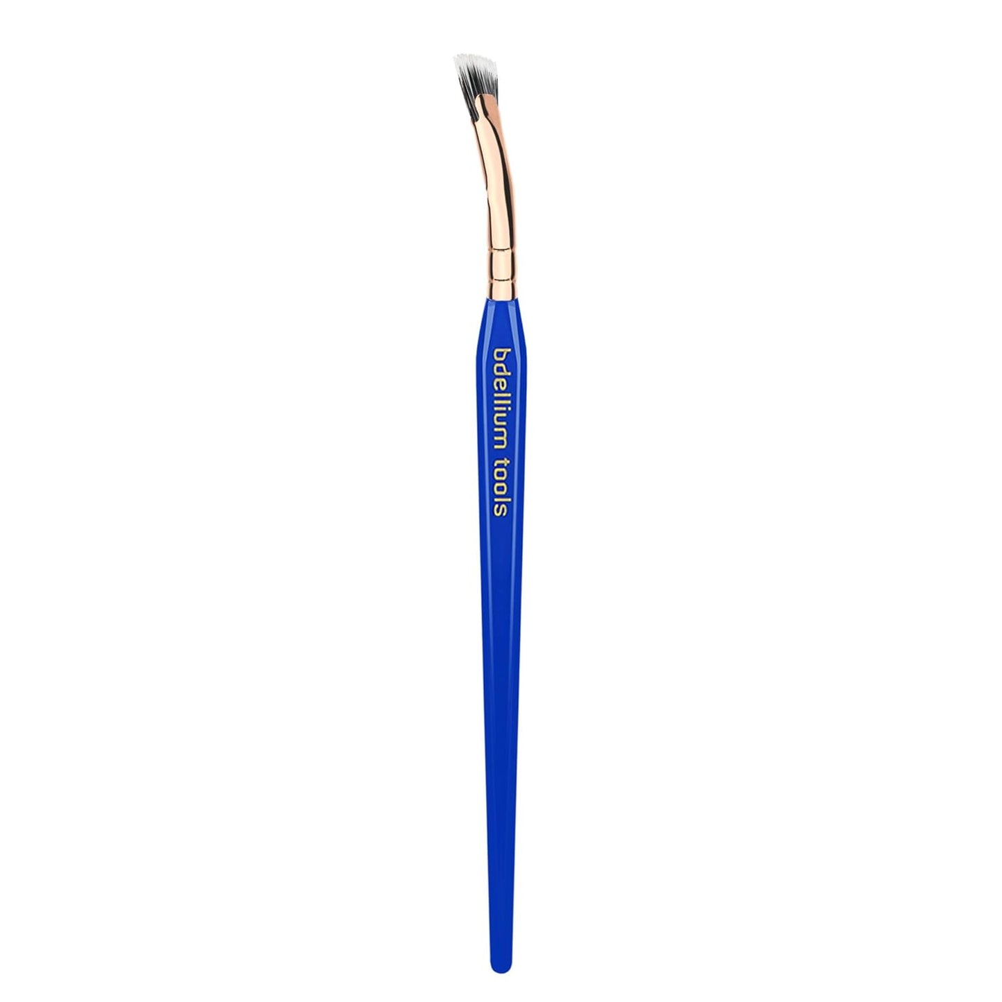 Bdellium Tools Professional Makeup Brush - Golden Triangle 730 Bent Mascara Fan - With All Vegan and Soft Synthetic Fibers, For Applying Mascara (Blue, 1pc)-FemmiqueWomen