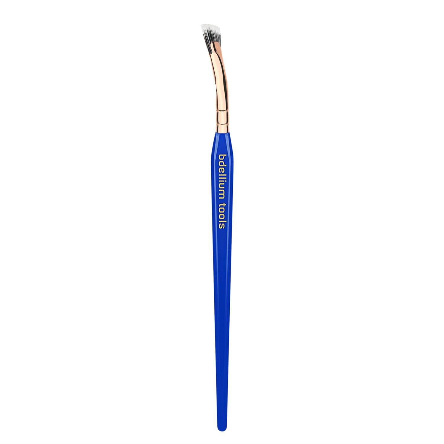Bdellium Tools Professional Makeup Brush - Golden Triangle 730 Bent Mascara Fan - With All Vegan and Soft Synthetic Fibers, For Applying Mascara (Blue, 1pc)-FemmiqueWomen