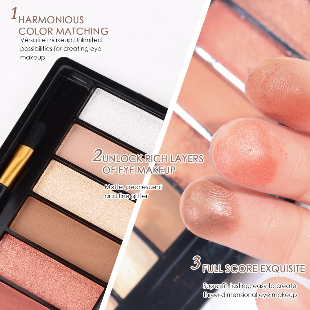 12 Colors Warm Eyeshadow Palette – Matte, Shimmer & Glitter Copper Coral Tones – Rose Gold, Champagne, Bronze & Terracotta Shades – High Pigment, Long-Lasting Eye Makeup for Women – 04#-FemmiqueWomen